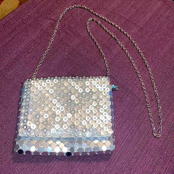 Beautiful Sparkly Silver Rhinestone Clutch Purse Shoulder Bag NWOT - Picture 3 of 10
